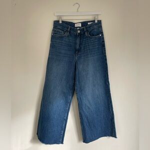 FRAME High Rise Wide Crop Jeans